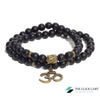TCC™ Black Matte Agate Om Buddha Bracelet